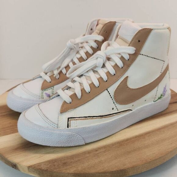 Nike Blazer '77 High-Top Sneaker Custom Painted - Women's Size 7 - Picture 7 of 13